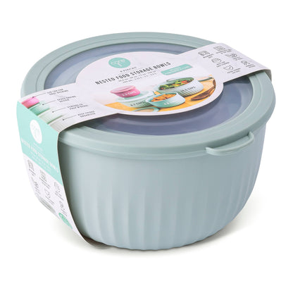 8pc Ribbed Round Storage Bowls