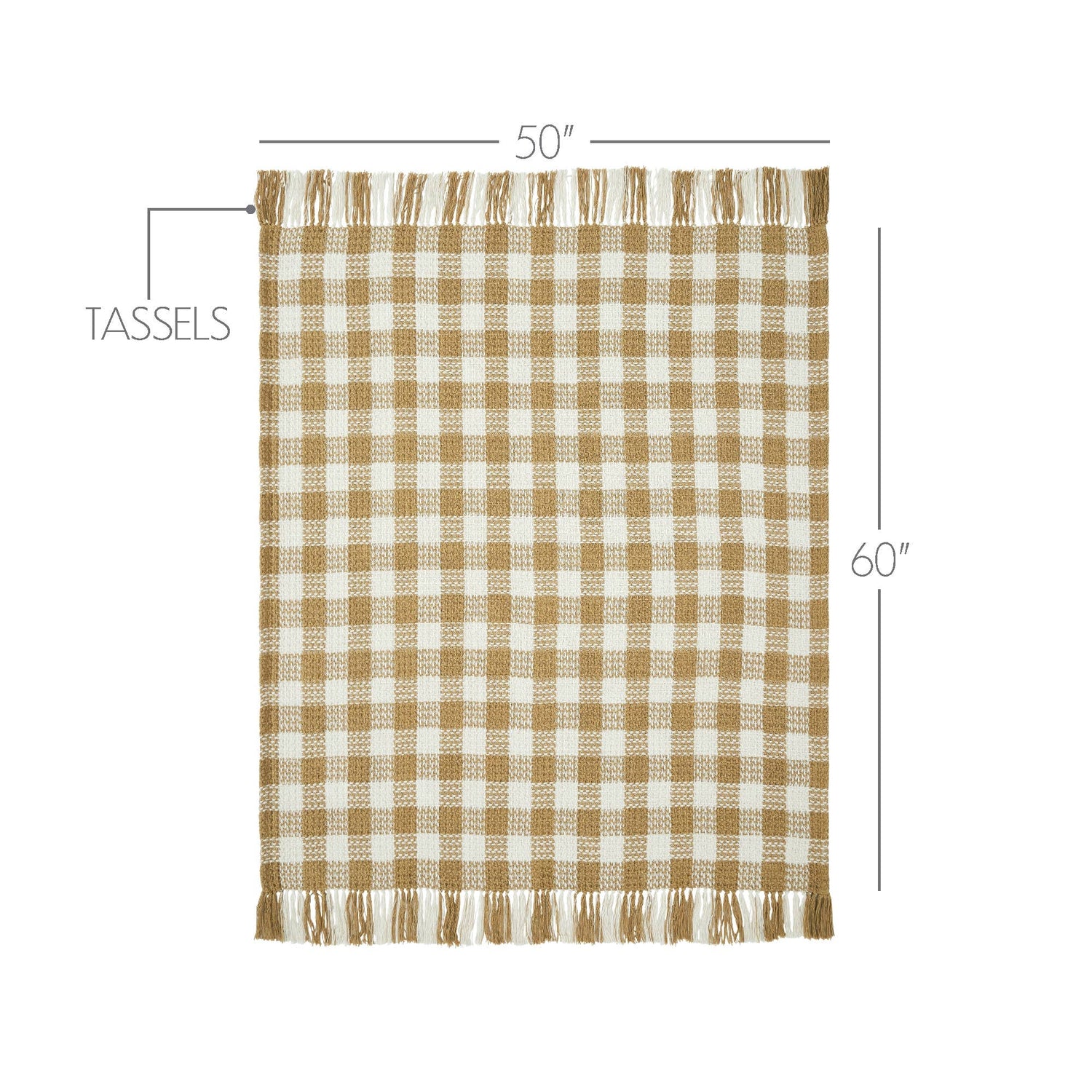 Golden Wheat Heritage Check Throw