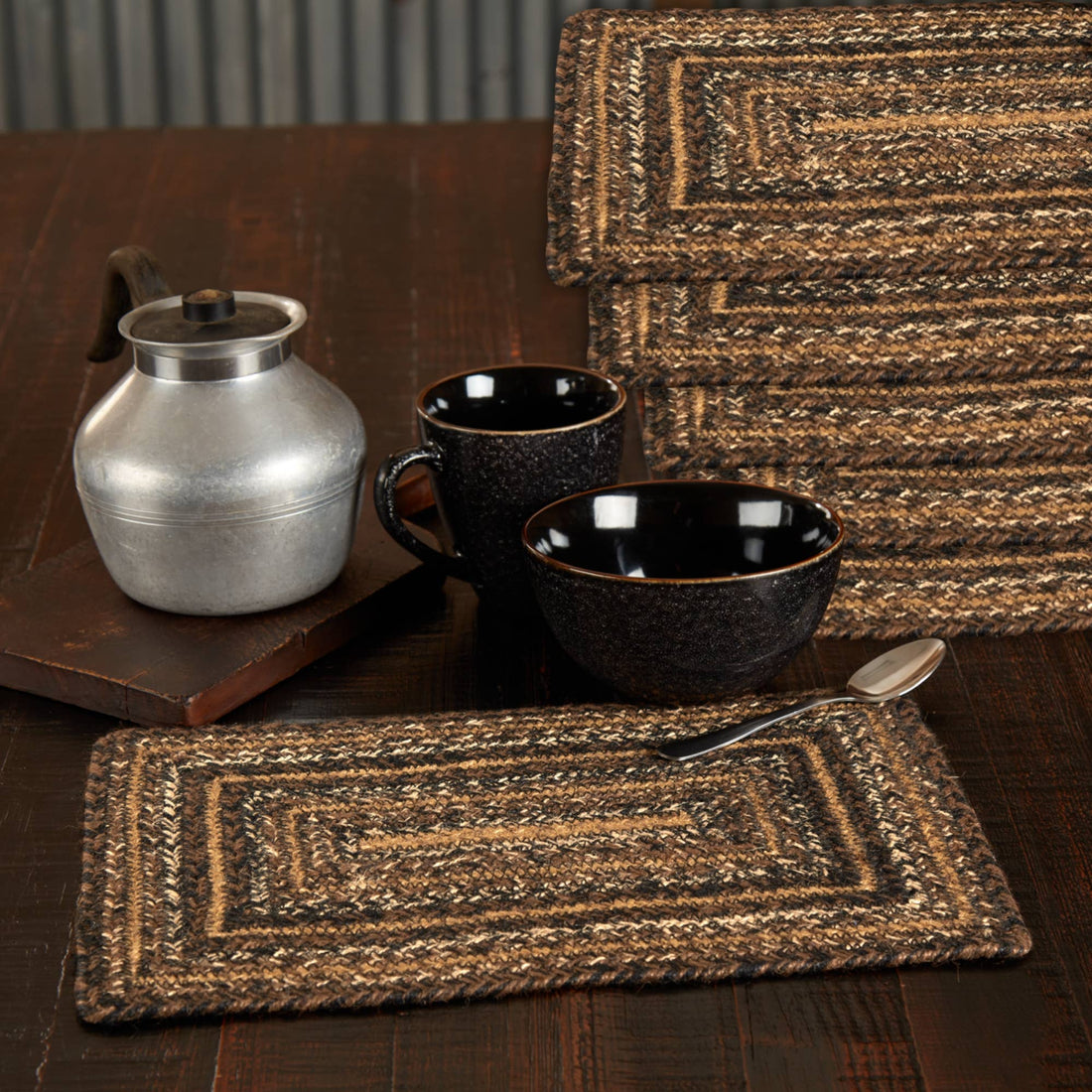 Espresso Jute Rect Placemat