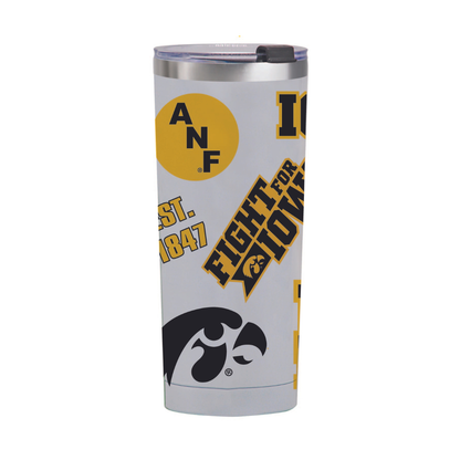 24oz Iowa Hawkeyes Medley Tumbler