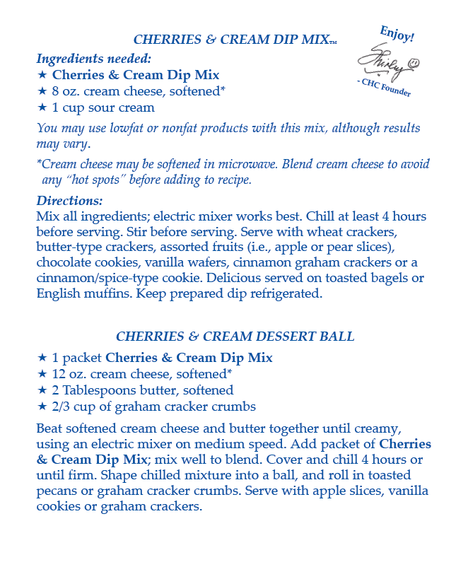 Cherries &amp; Cream Dip Mix