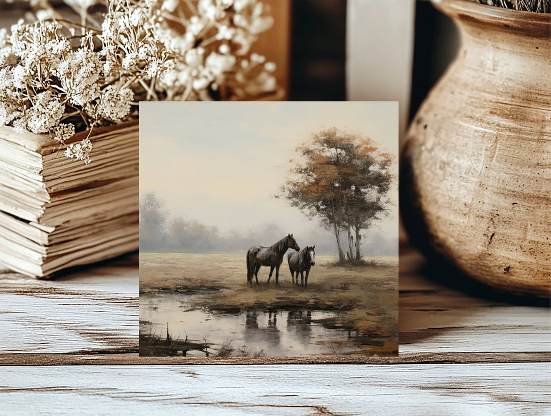 Insert Pasture Horses for Square Frame