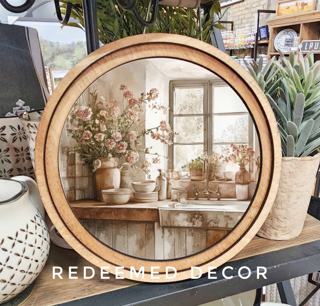 8&quot; Round Rustic Kitchen Art