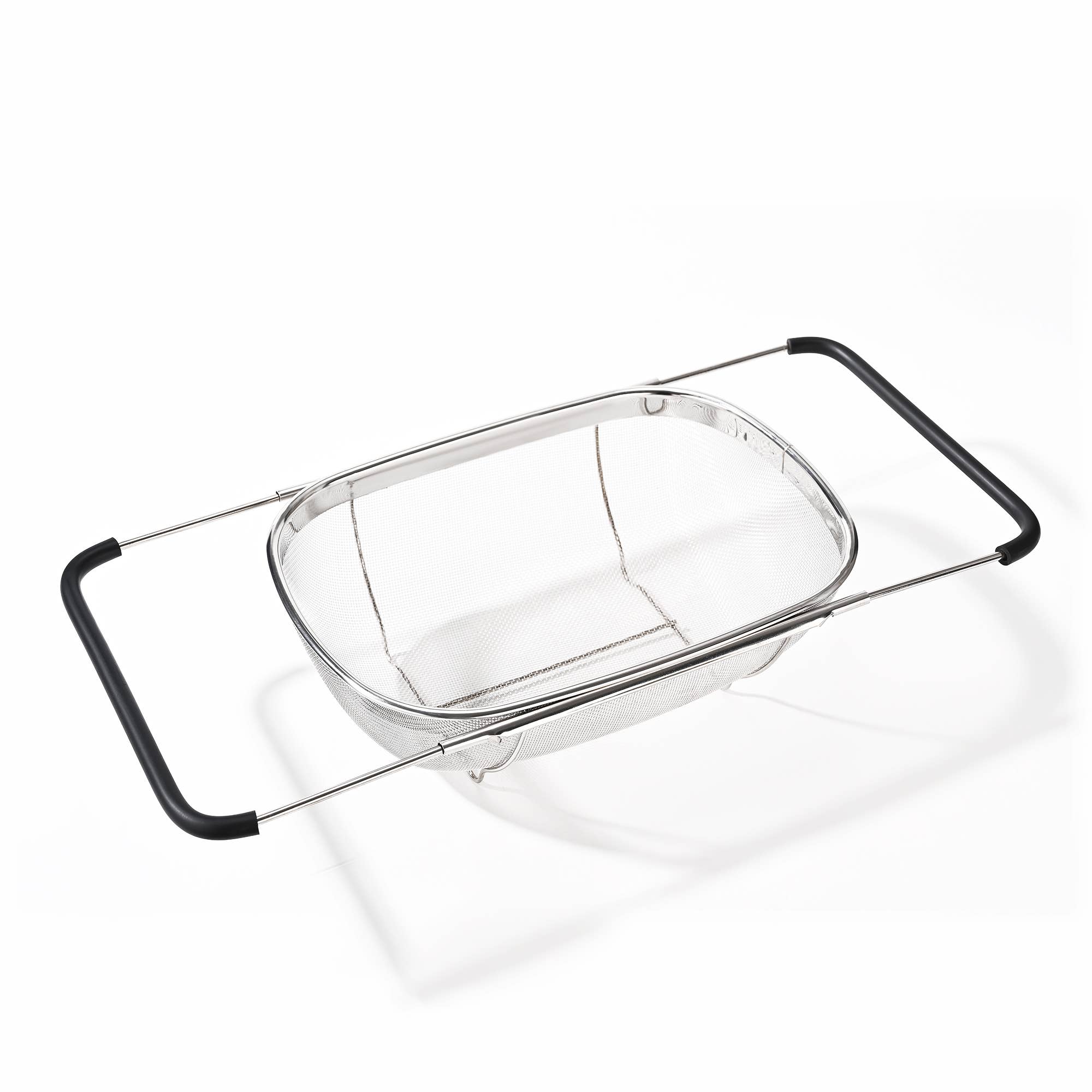 Fox Run Large Stainless Steel Colander, Extendable Handle