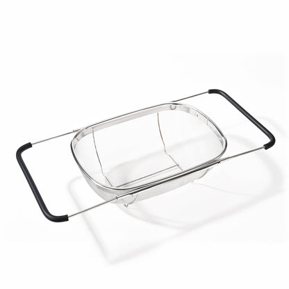 Fox Run Large Stainless Steel Colander, Extendable Handle
