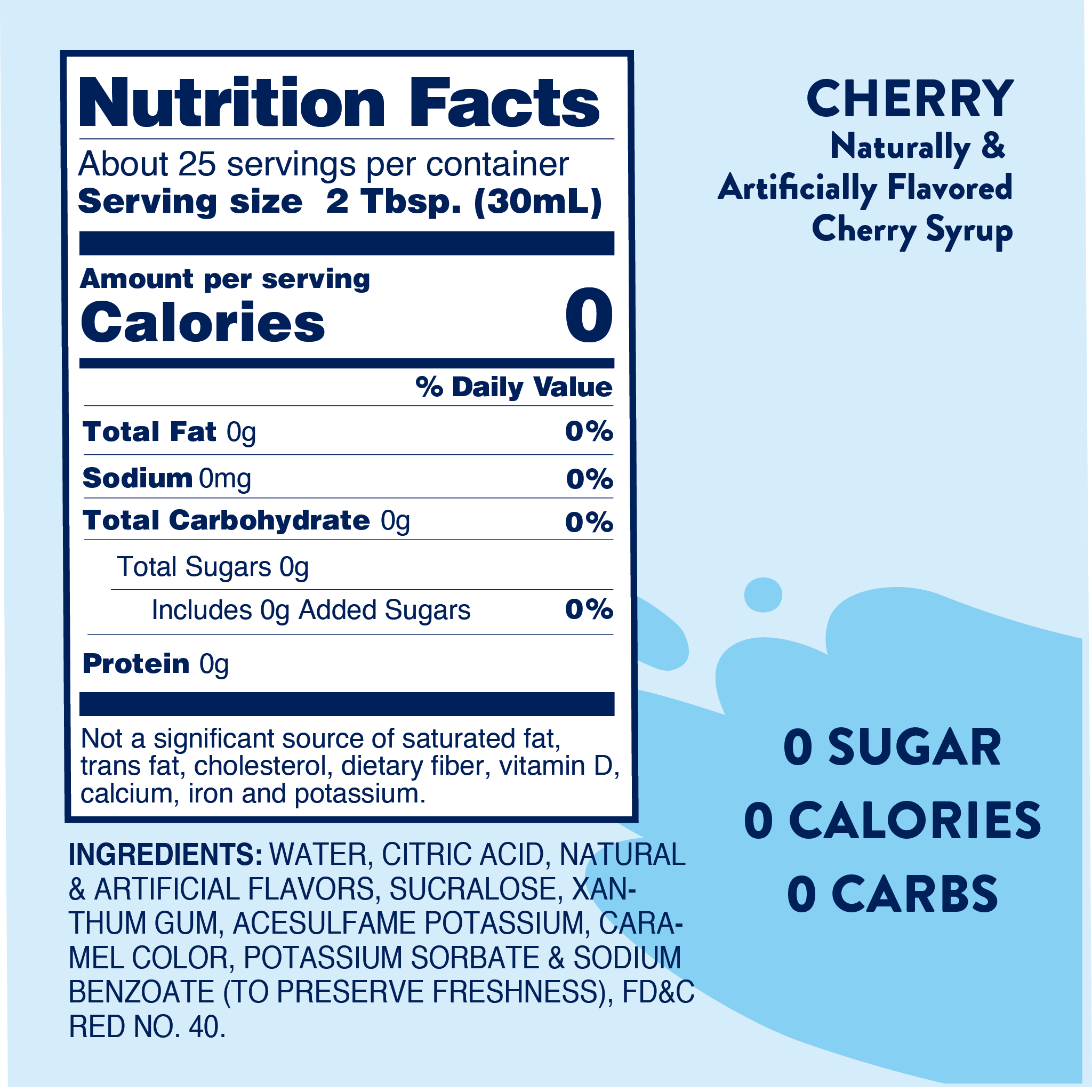 Cherry Flavor Infusion Syrup - Sugar Free