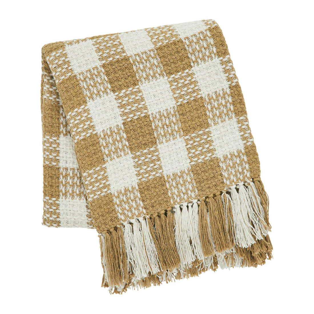 Golden Wheat Heritage Check Throw