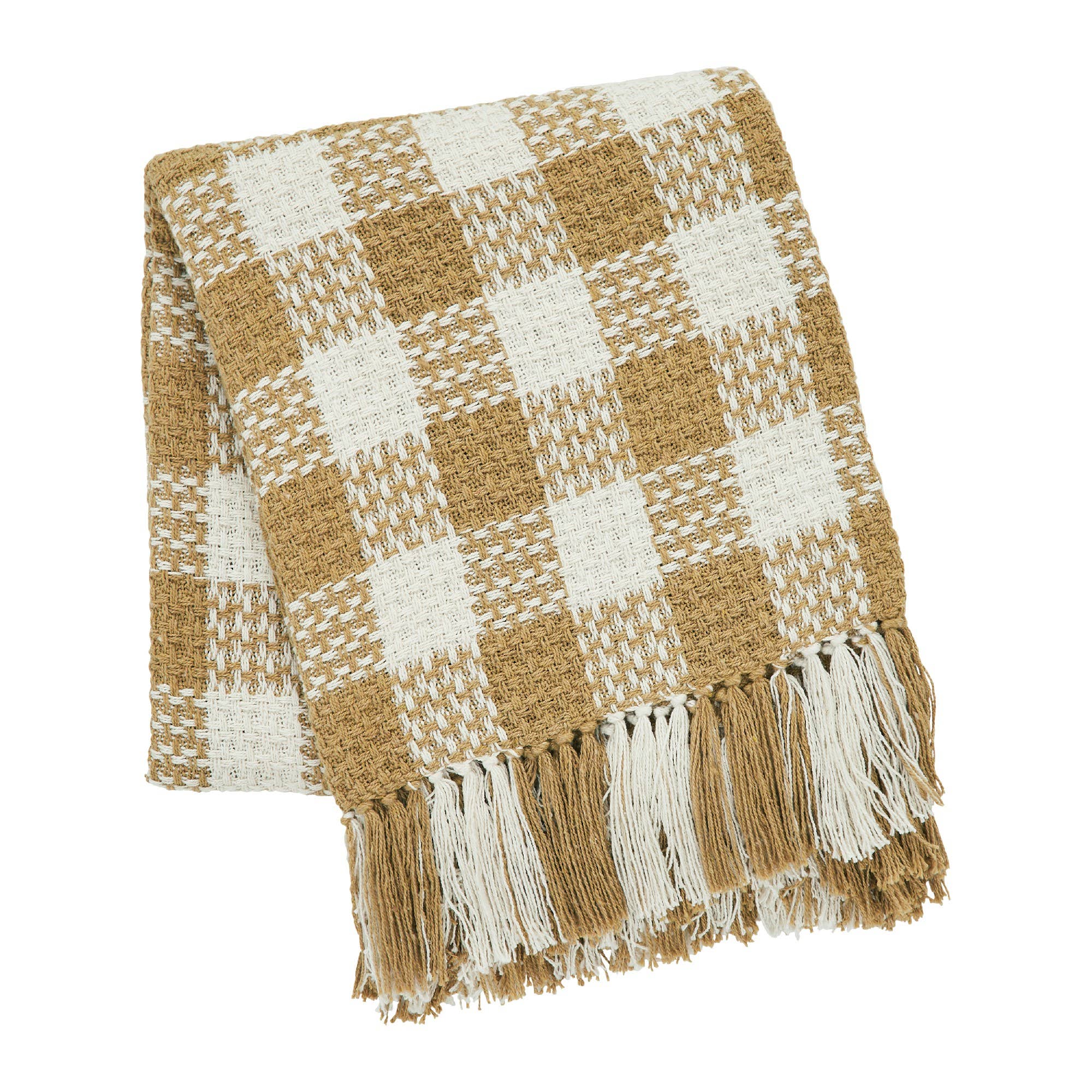 Golden Wheat Heritage Check Throw