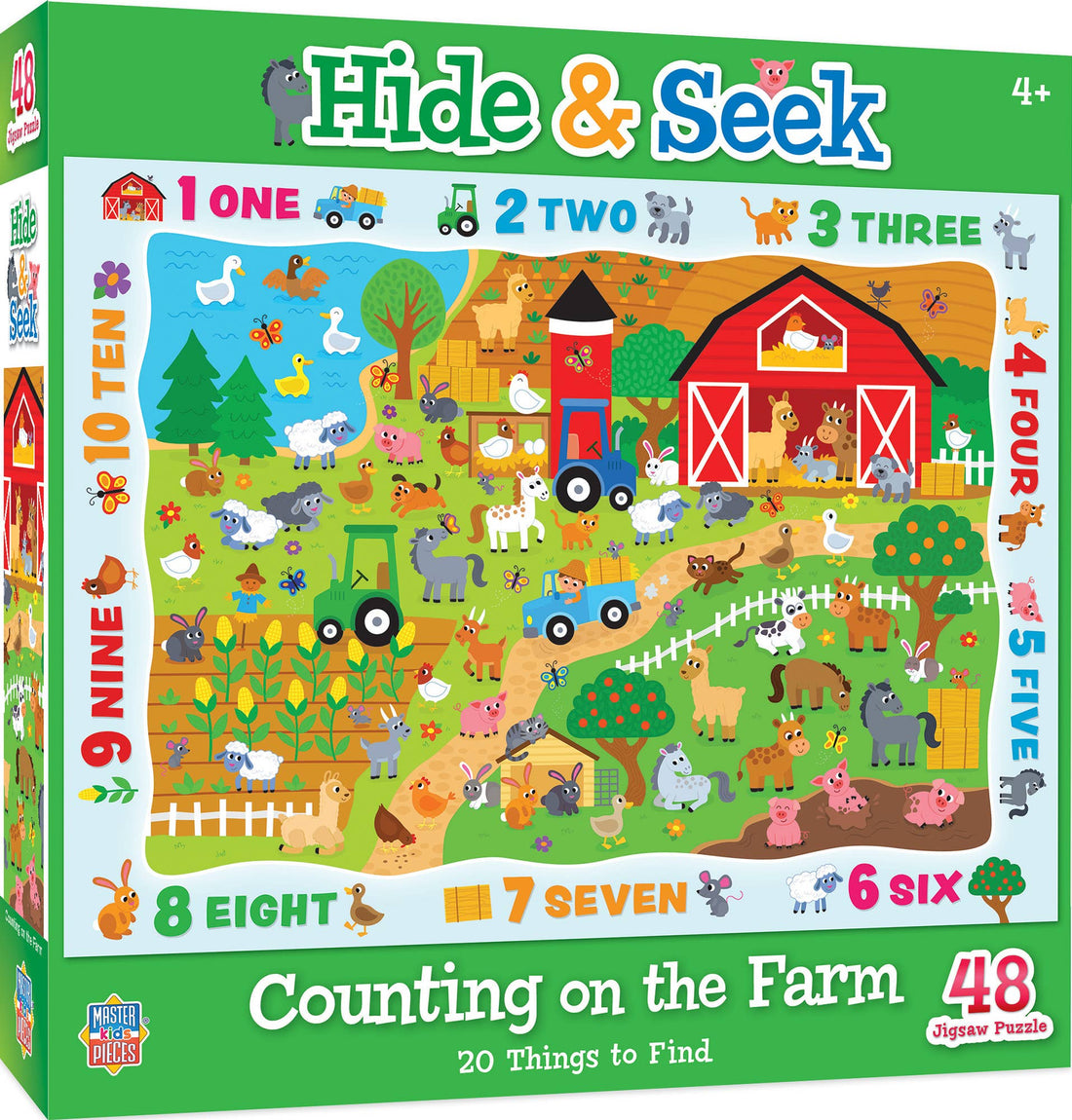 Hide &amp; Seek - Counting on the Farm 48 Piece Puzzle