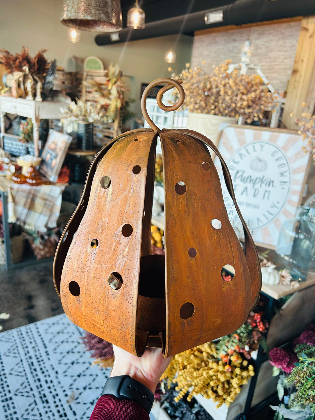 Rustic Gourd Lantern