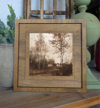 Insert Antique Cottage for Square Frame