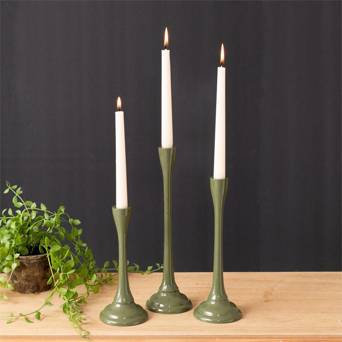 Green Taper Holder