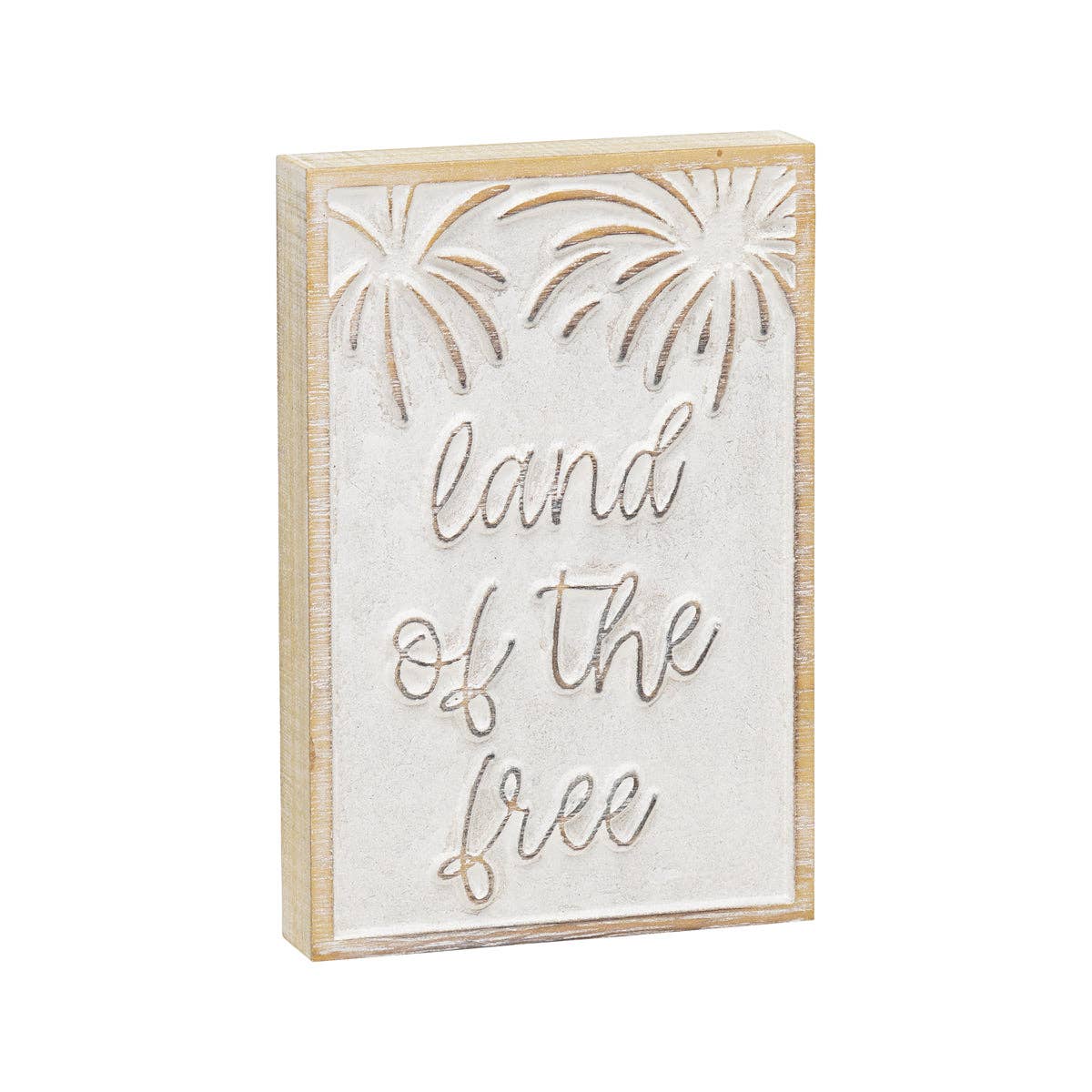 Land of the Free Carved Block
