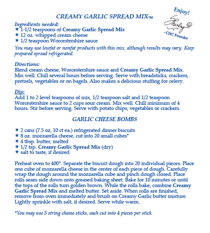 Creamy Garlic Spread Mix