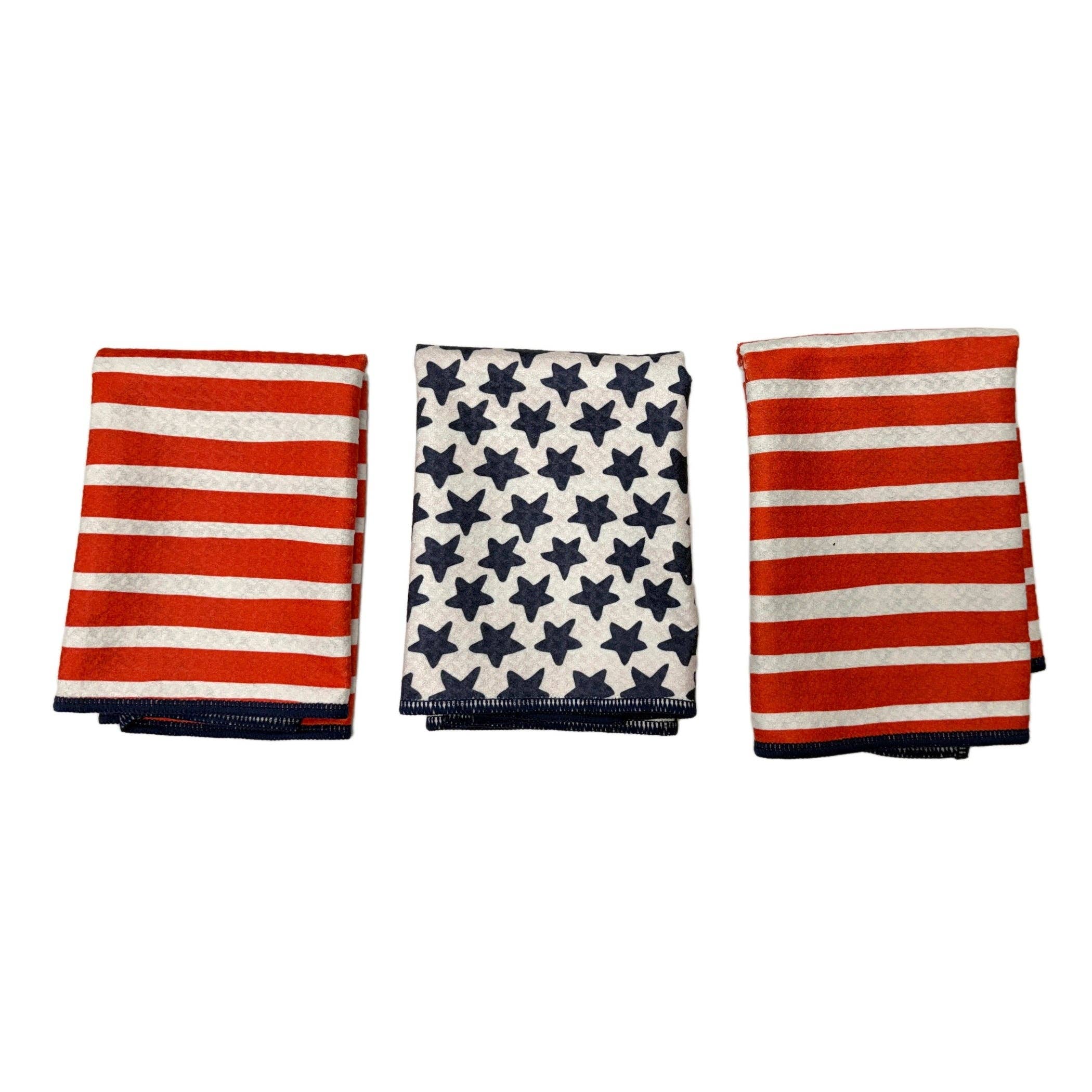 Mighty Mini Towel (Set of 3) Reversible - USA Flag