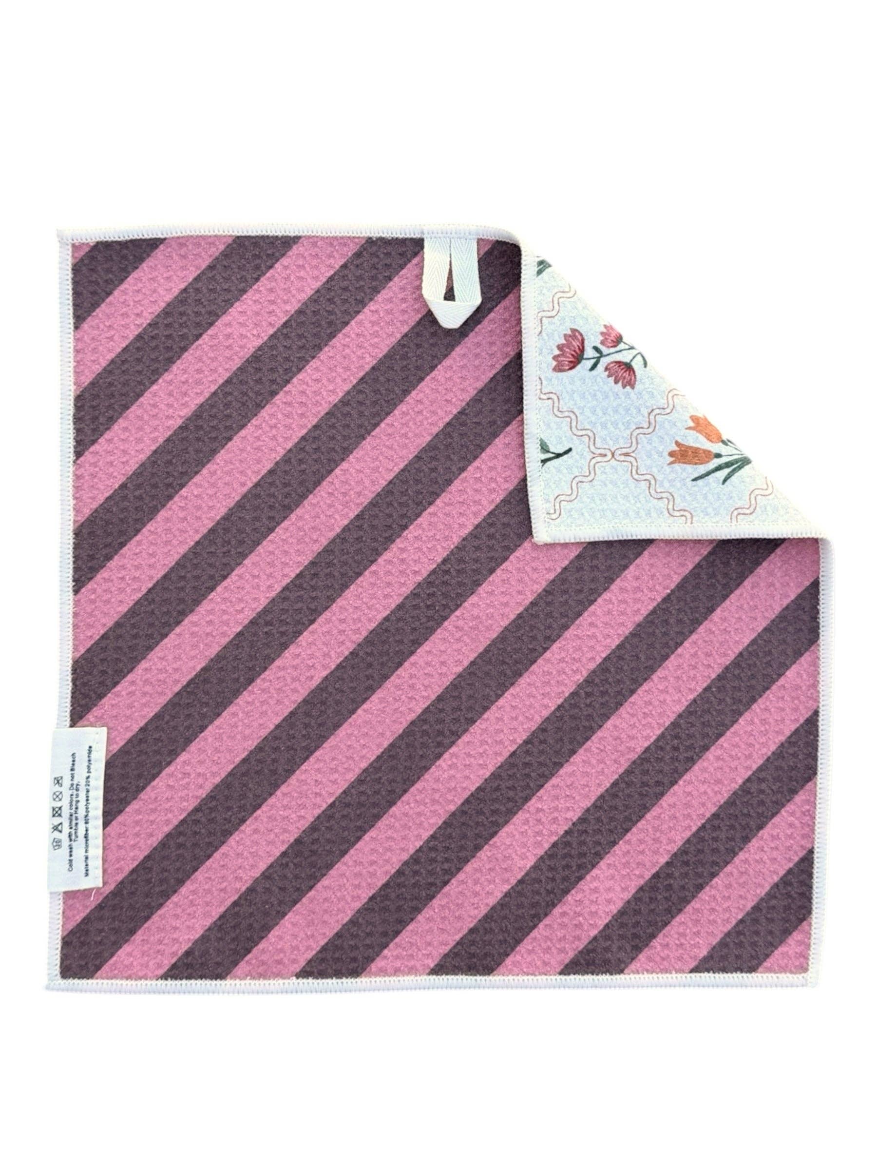 Pressed Petals: Reversible Hand Towel &amp; Washcloth