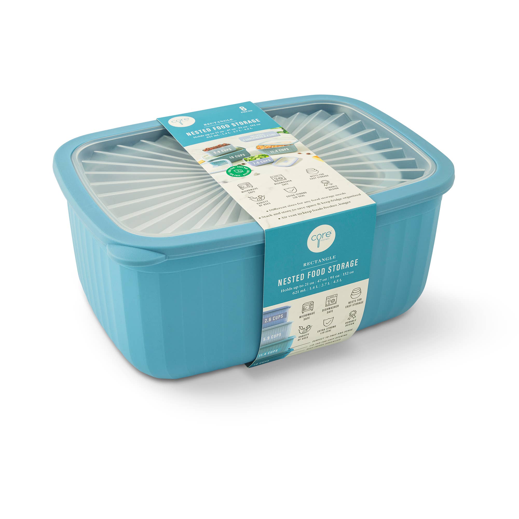 Tidal Blue Storage Bowls
