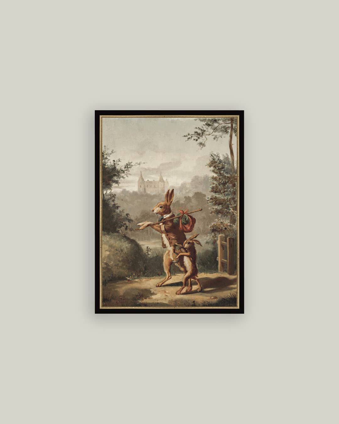 Traveling Rabbit Framed Antique Art – Jennie's Homeshed
