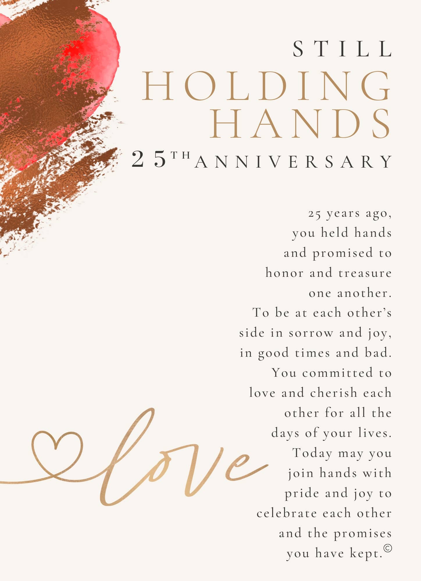 25th Anniversary Gift: USA Made Glass Anniversary Heart 7732