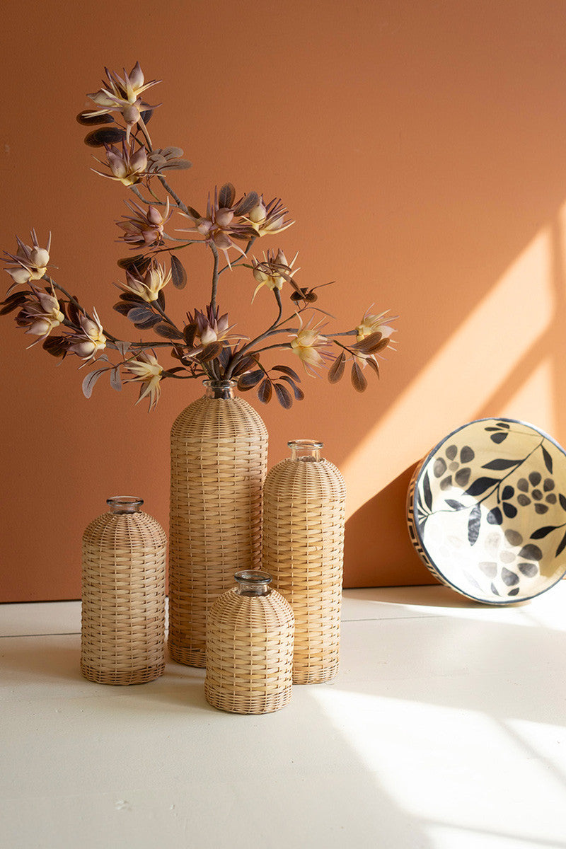 Rattan Wrapped Vase