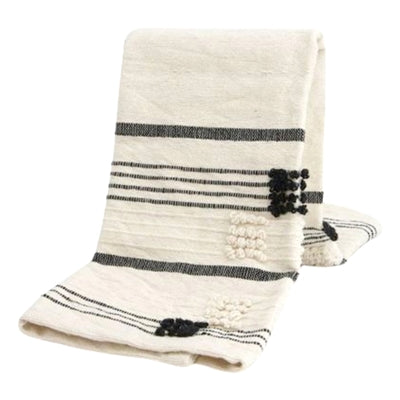 Black Striped Towel