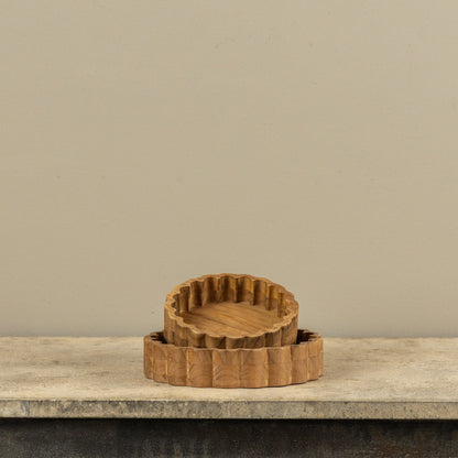 Scalloped Wood Tray