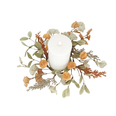Orange Pom Pom Candle Ring