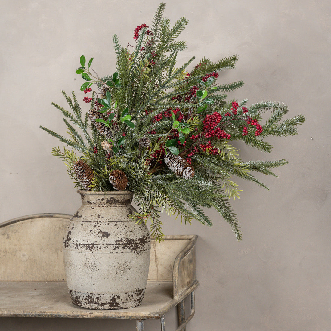 Frosted Mixed Foliage w/ Berries