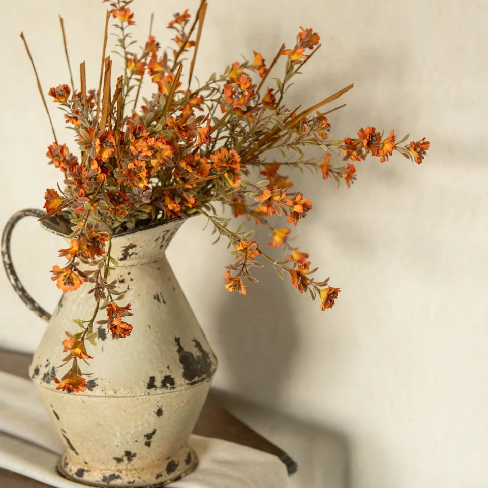 Orange Wild Flower &amp; Grass Bush