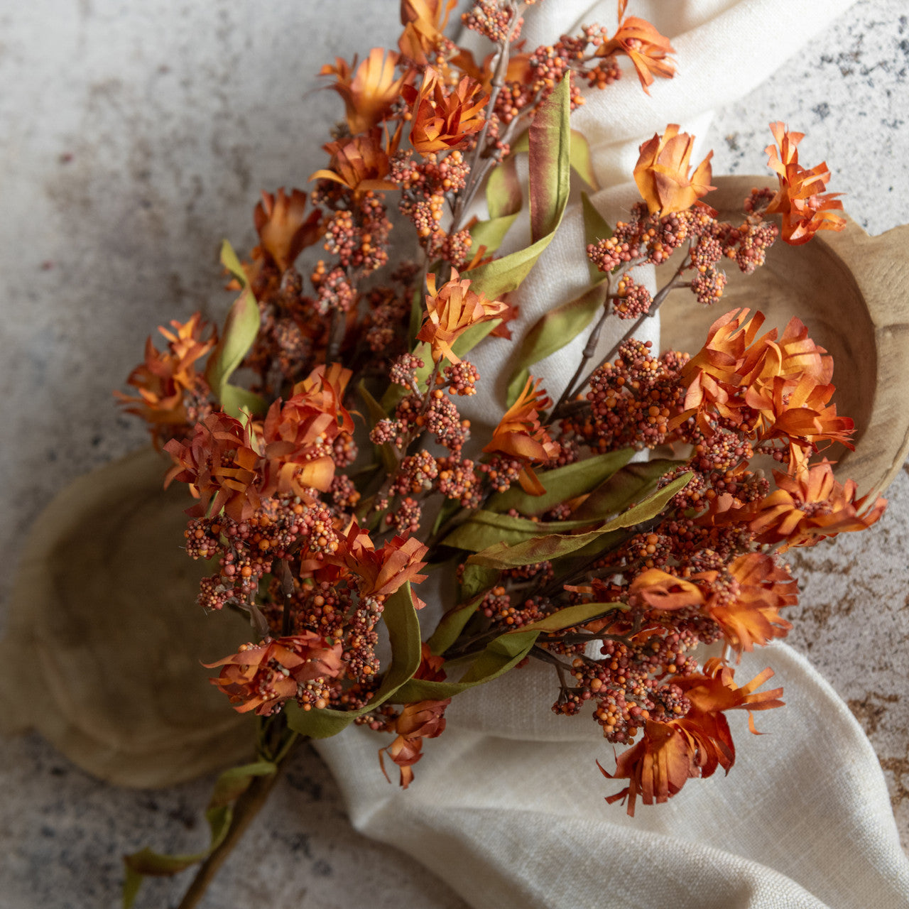 Orange Mini Berry &amp; Wild Flower Bush