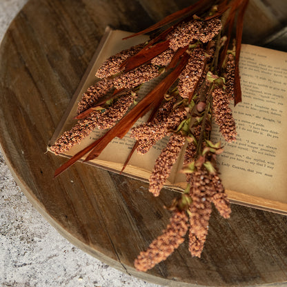 Rust Heather &amp; Dried Grass Spray