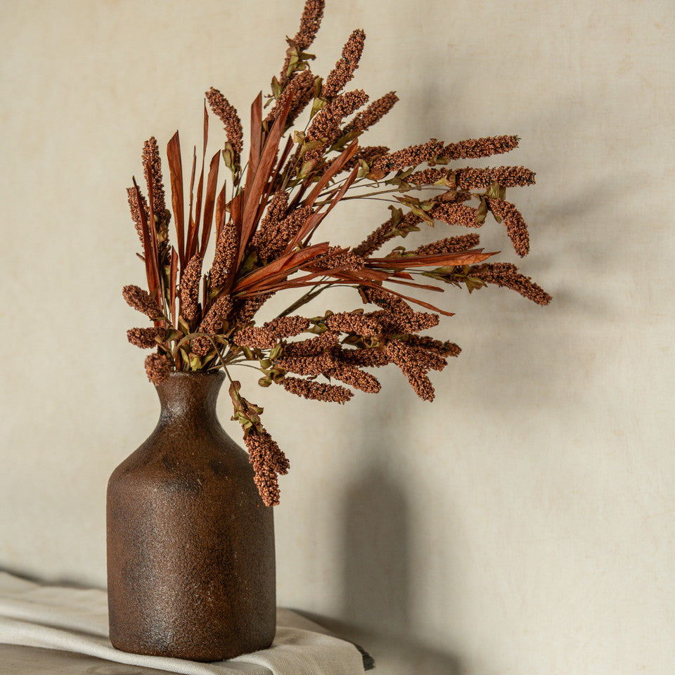 Rust Heather &amp; Dried Grass Spray