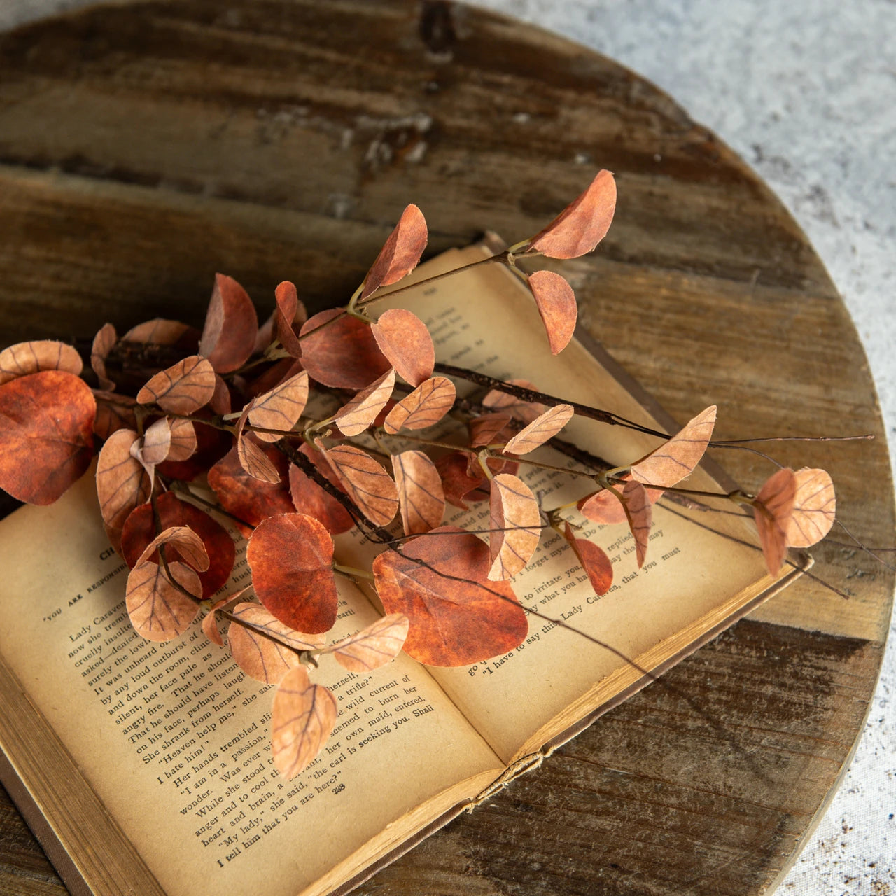Orange Eucalyptus &amp; Twig Pick