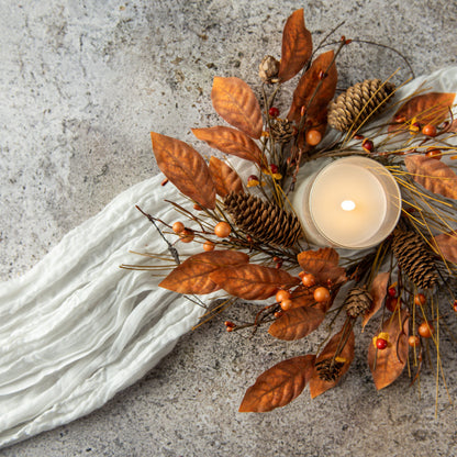 Orange Pine Candle Ring