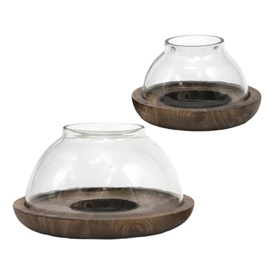 Wide Hurricane Glass
