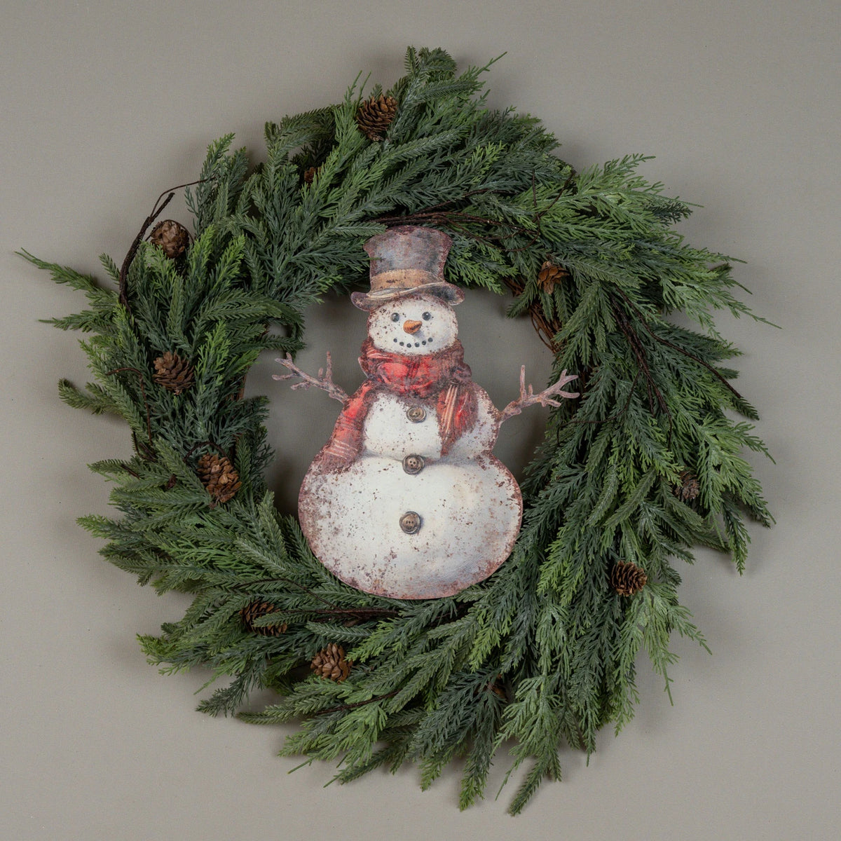 Snowman Metal Sign