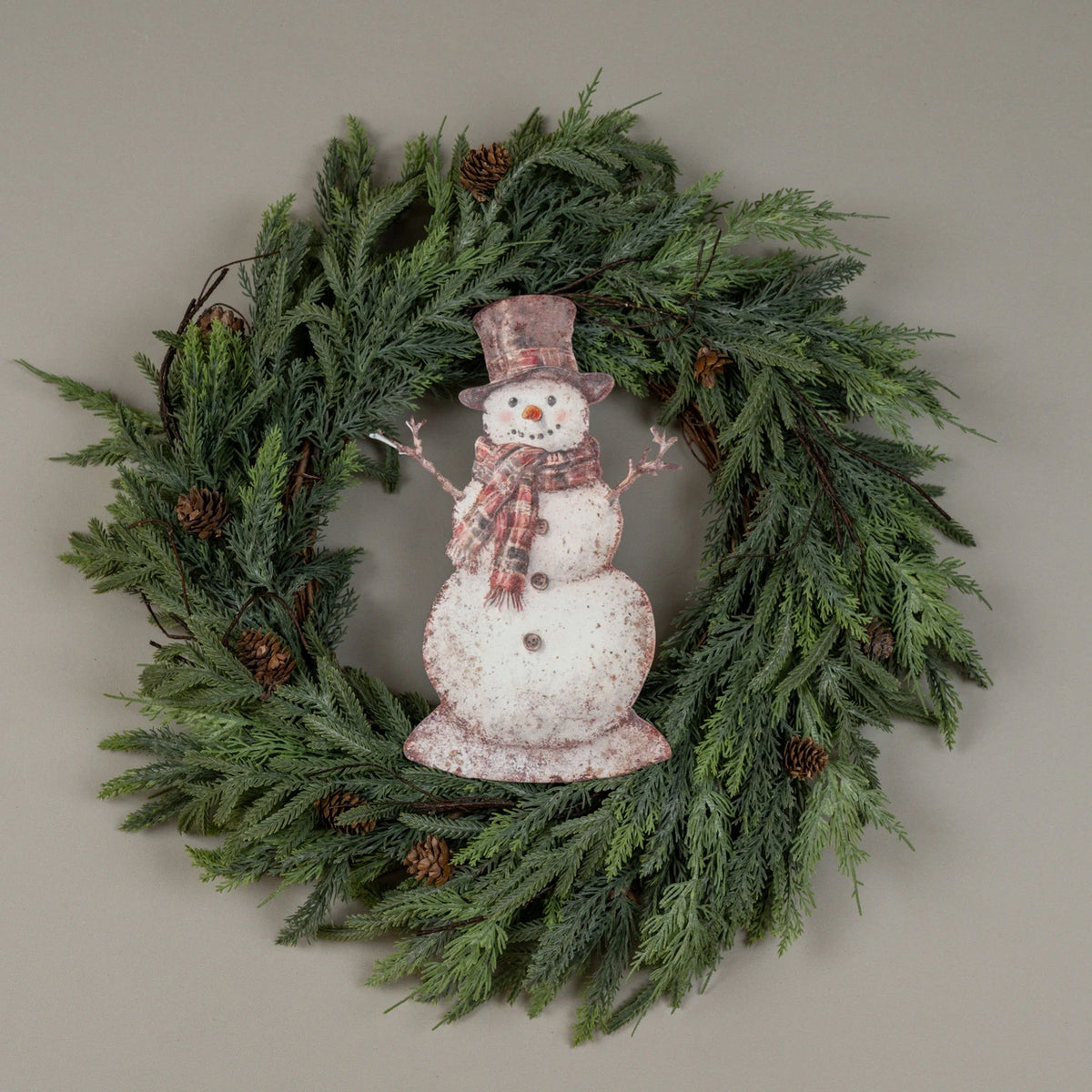 Snowman Metal Sign