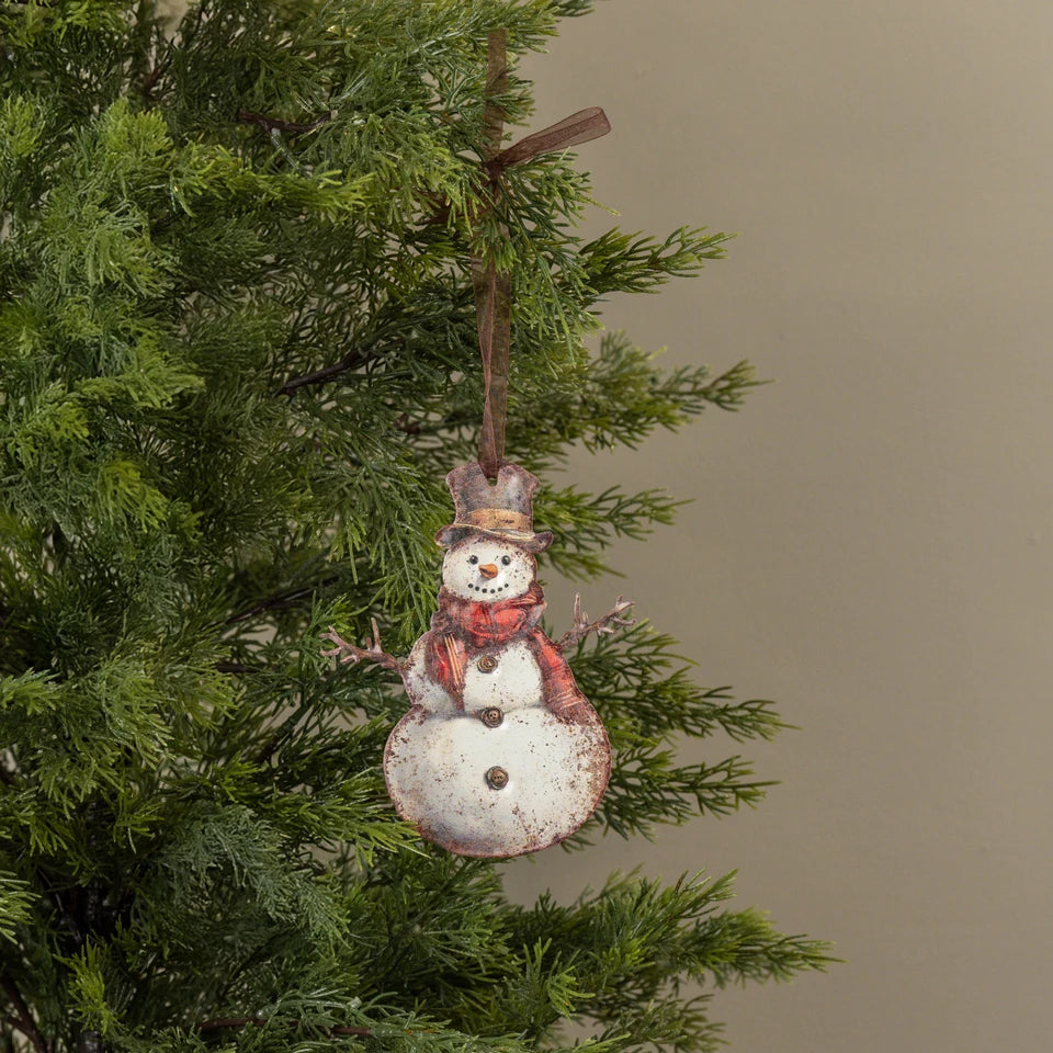 Metal Snowman Ornament