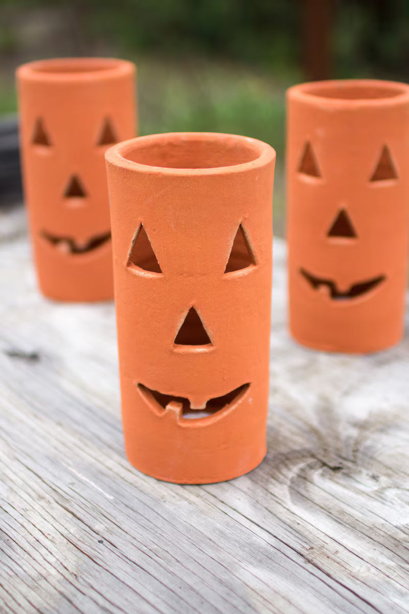 Terra Cotta Jack-O-Lantern