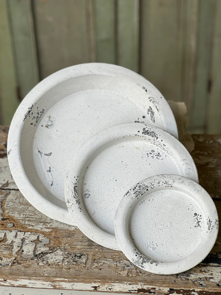 Footed Trays - Cream