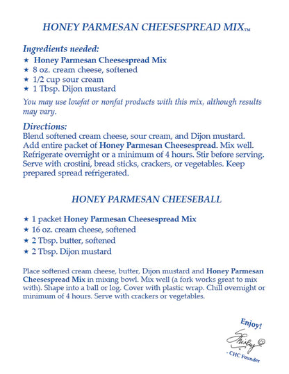 Honey Parmesan Cheese spread Mix