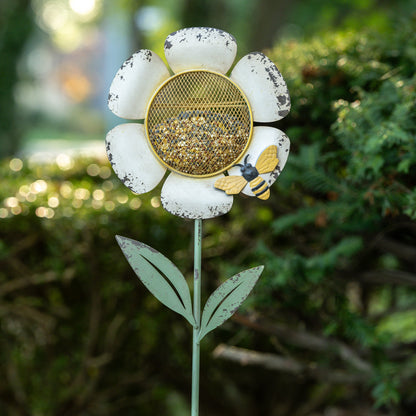 Flower Bird Feeder Stake