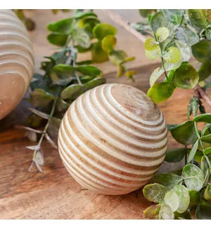 Striped Wood Ball