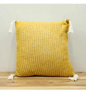 Mustard Pillow w/ Tassels