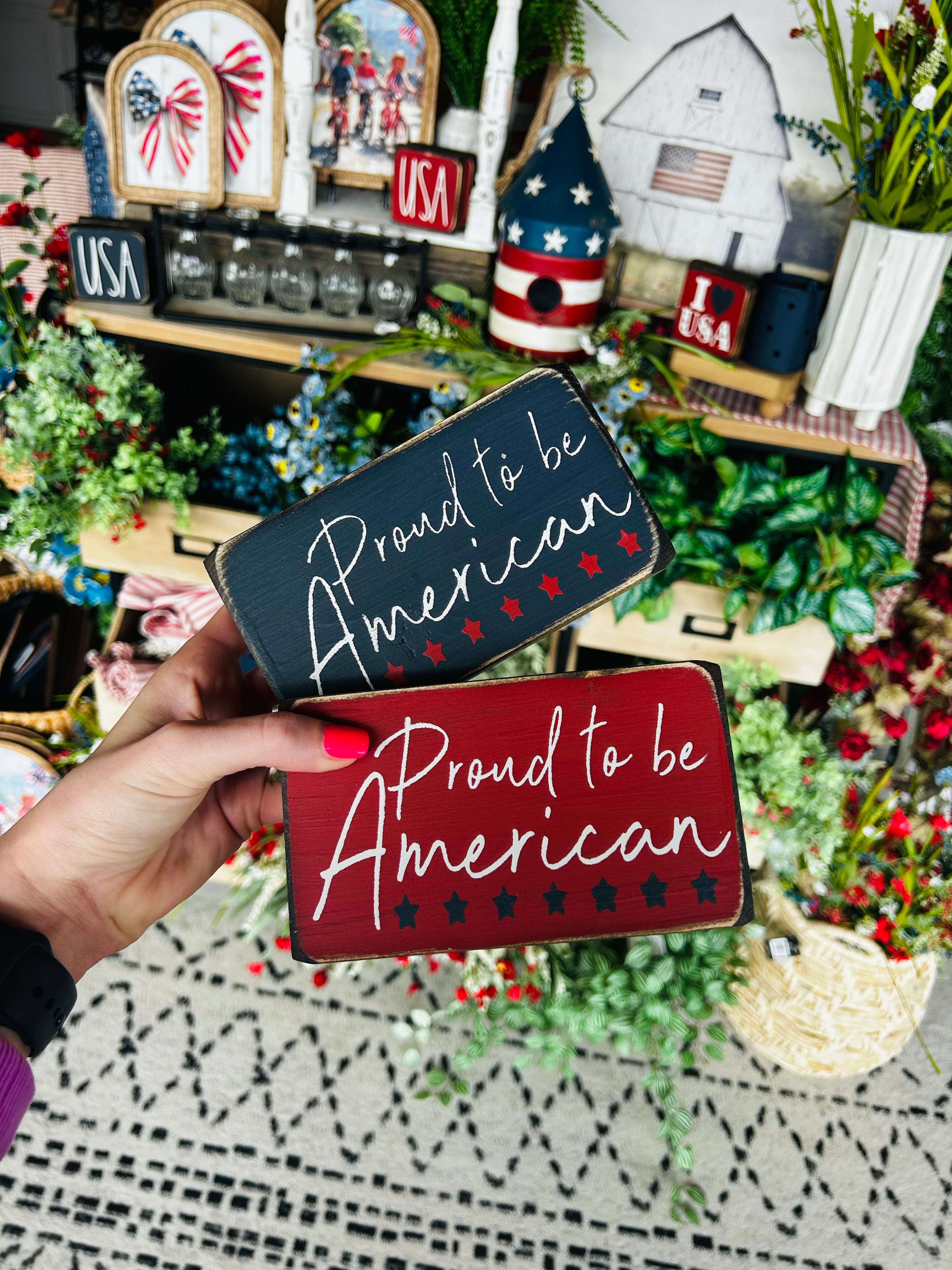 Proud to be American Wood Block