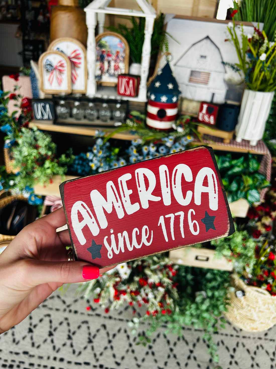 America 1776 Wood Block