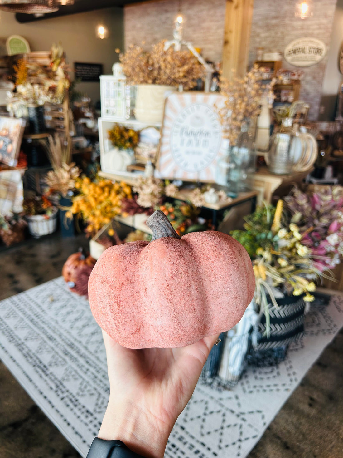 Orange Fall Ceramic Pumpkin