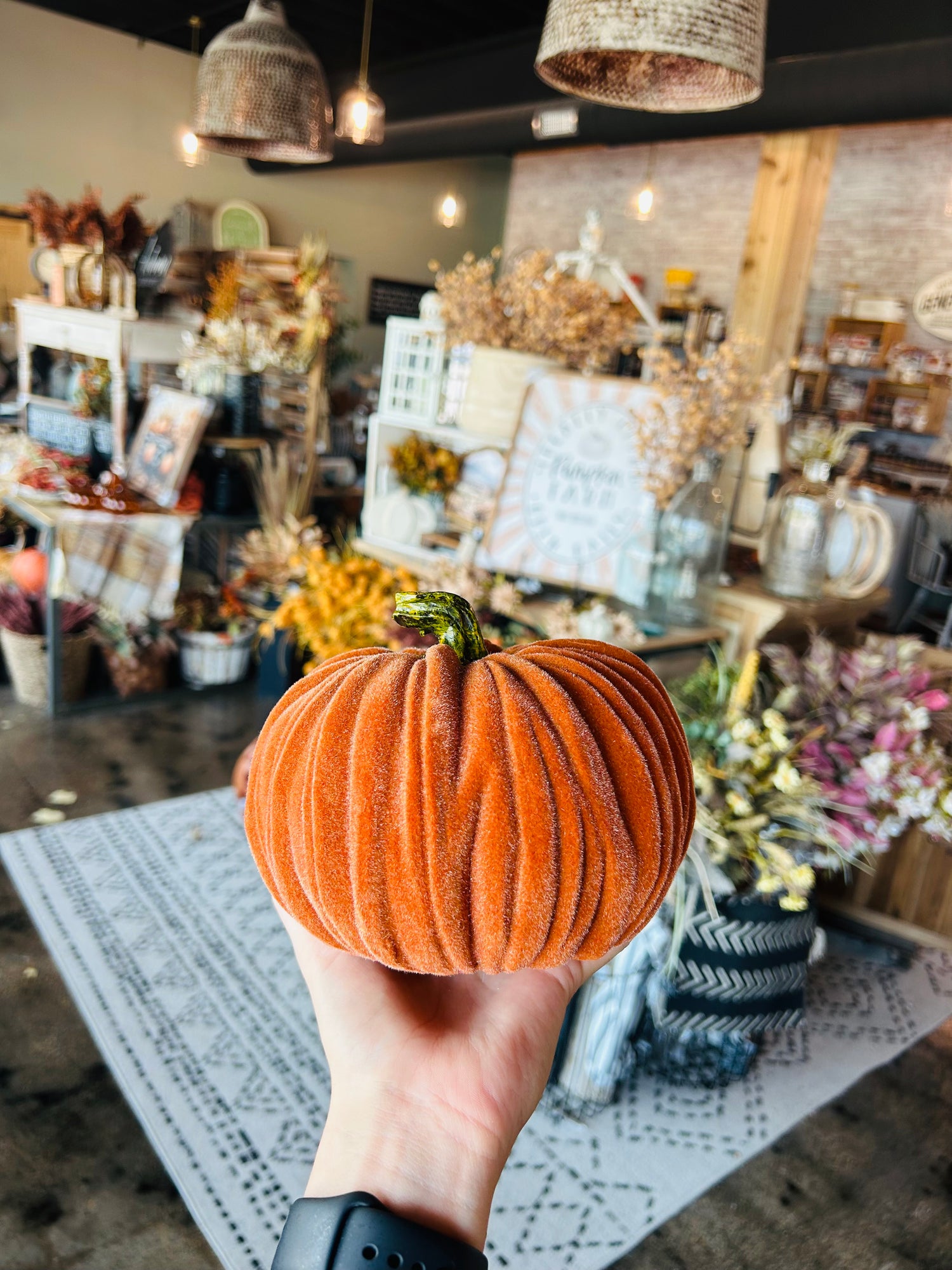 Orange Velvet Pumpkin