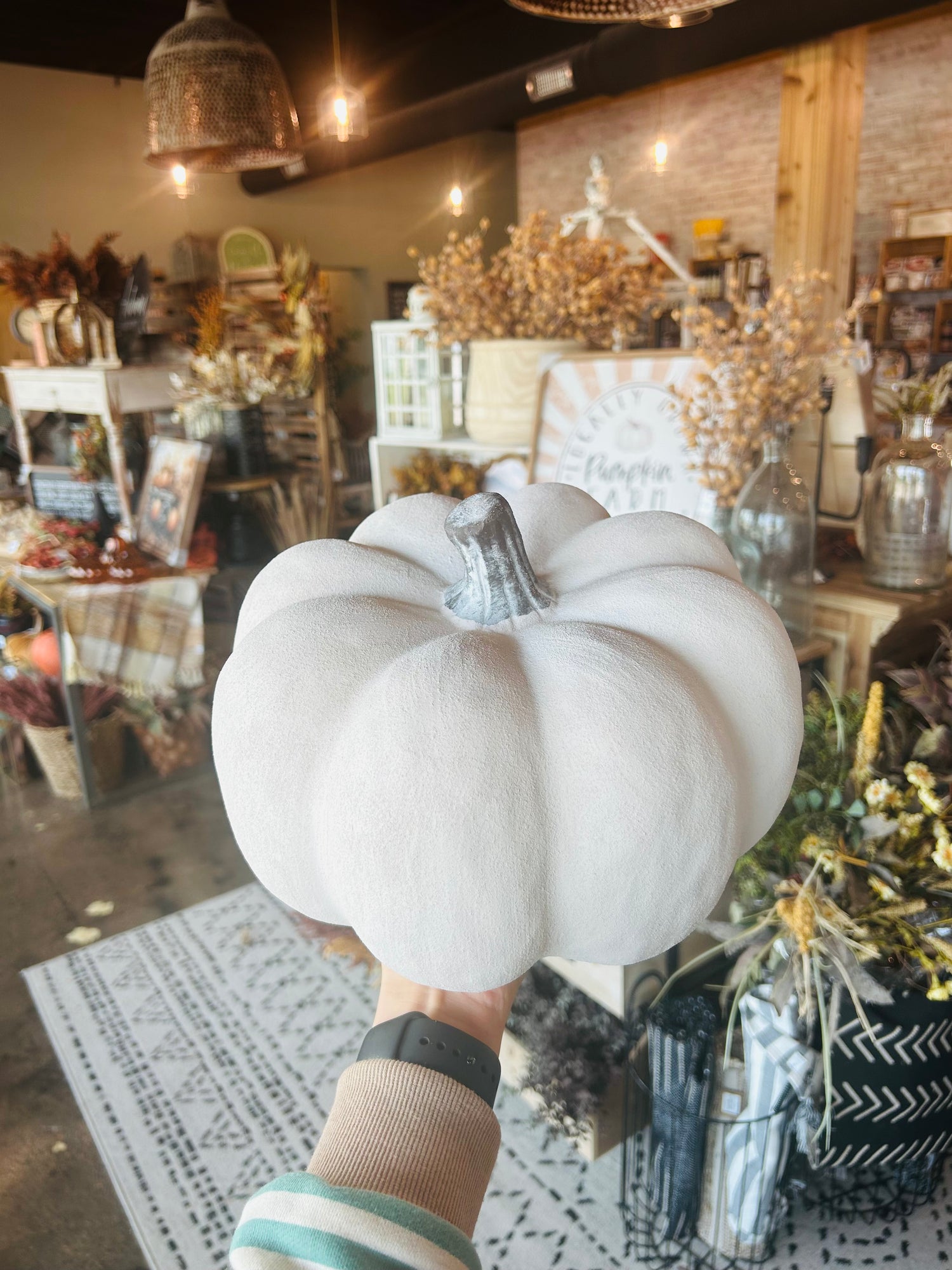 White Fall Ceramic Pumpkin