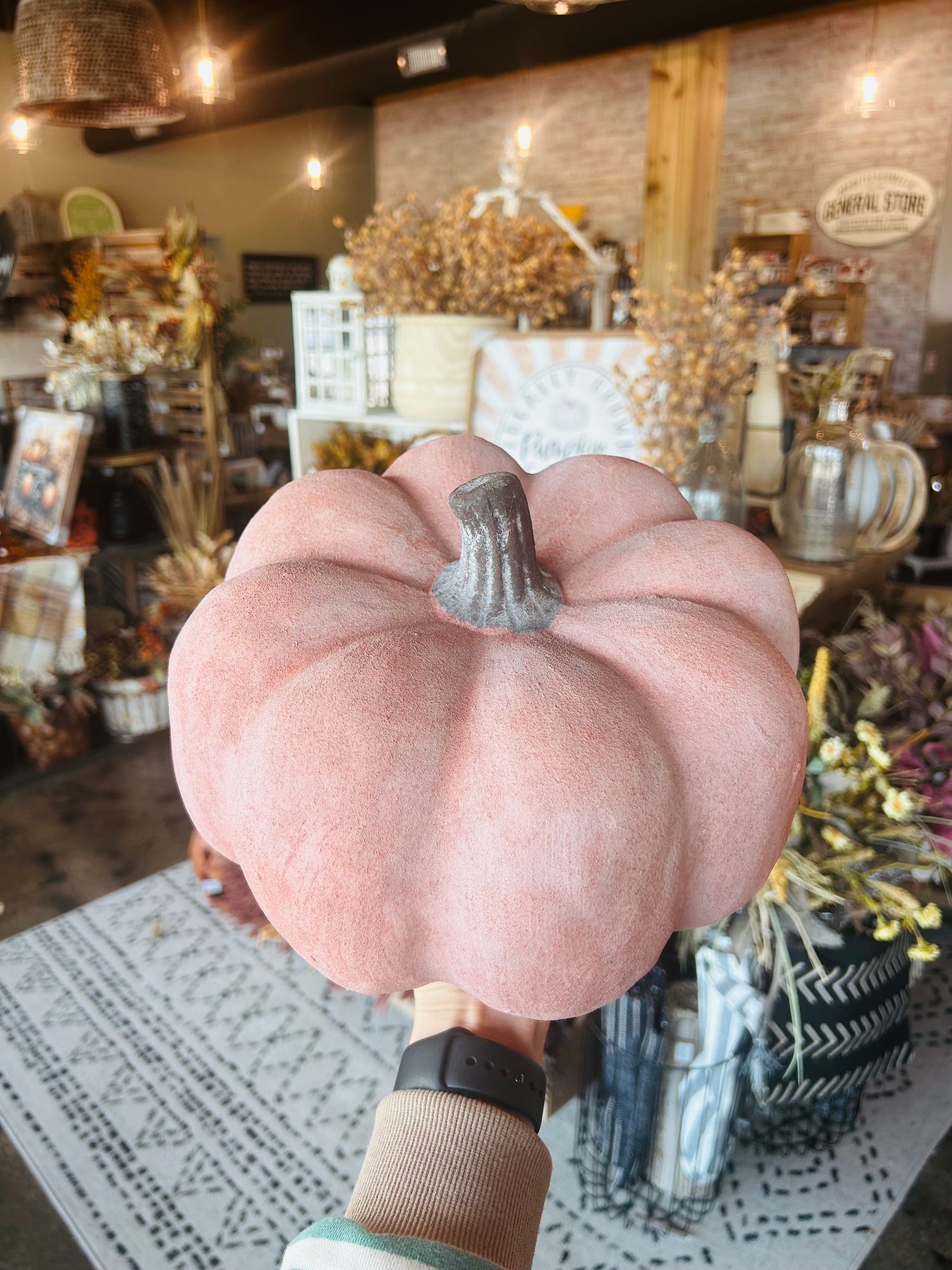 Orange Fall Ceramic Pumpkin